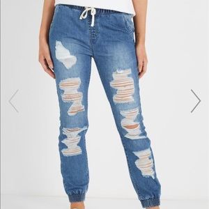 Cotton On Ripped Denim Jogger
